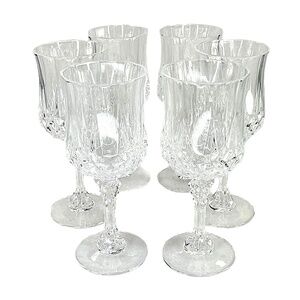 Cristal D'Arque - Longchamp Clear Crystal Wine Glasses - 6